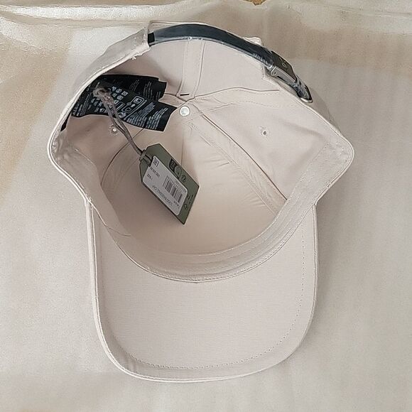 NEW ALLSAINTS neutral taupe embroidered leather strap baseball dad hat cap NWT main image 10